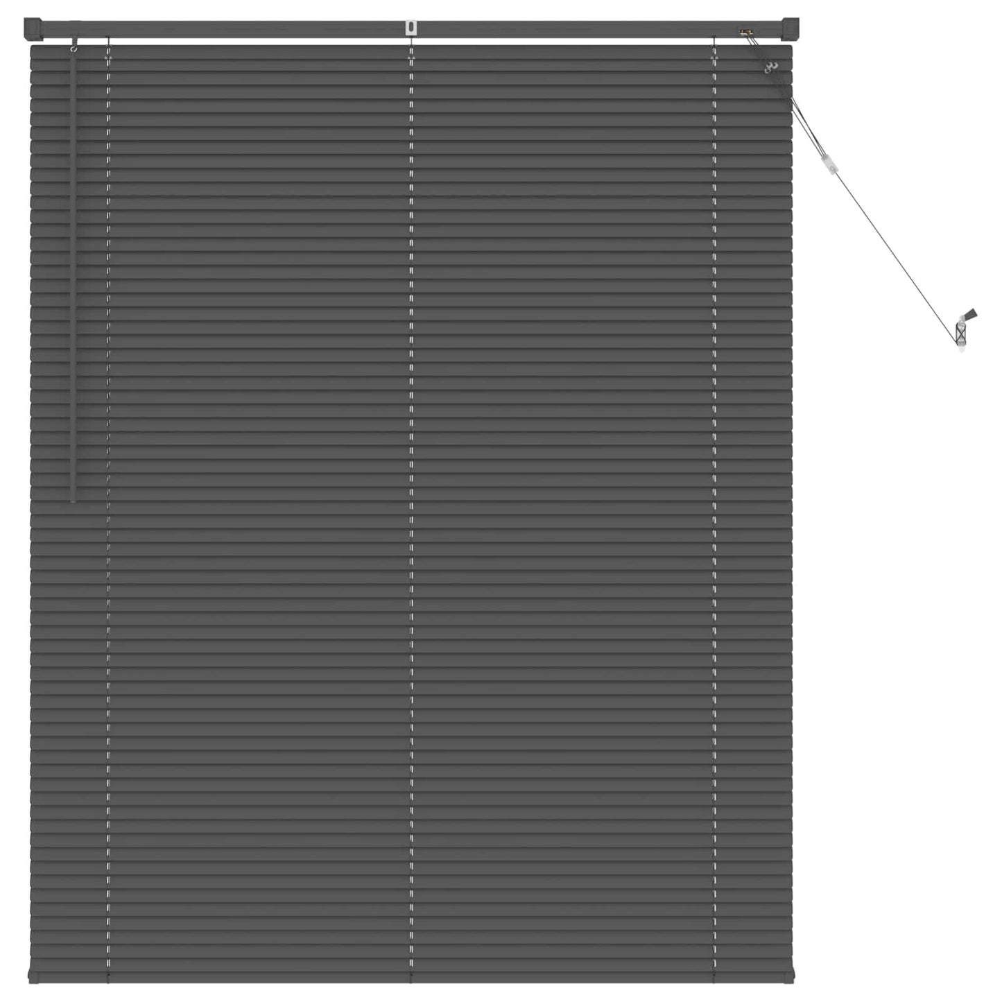 Venezianische Jalousie Silber Grau 150 x 120 cm 25 mm PVC