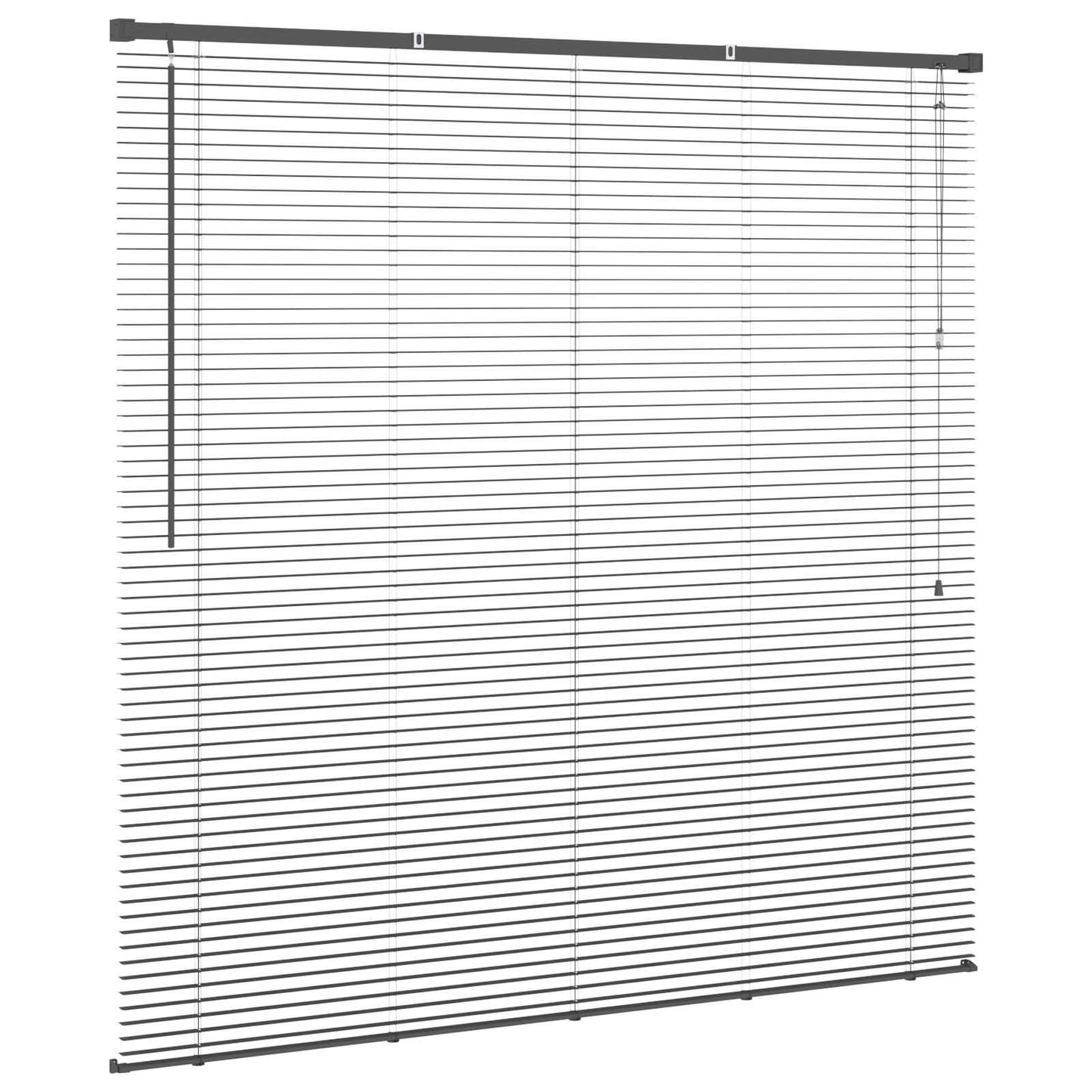 Jalousie Silber Grau 150 x 140 cm 25 mm PVC