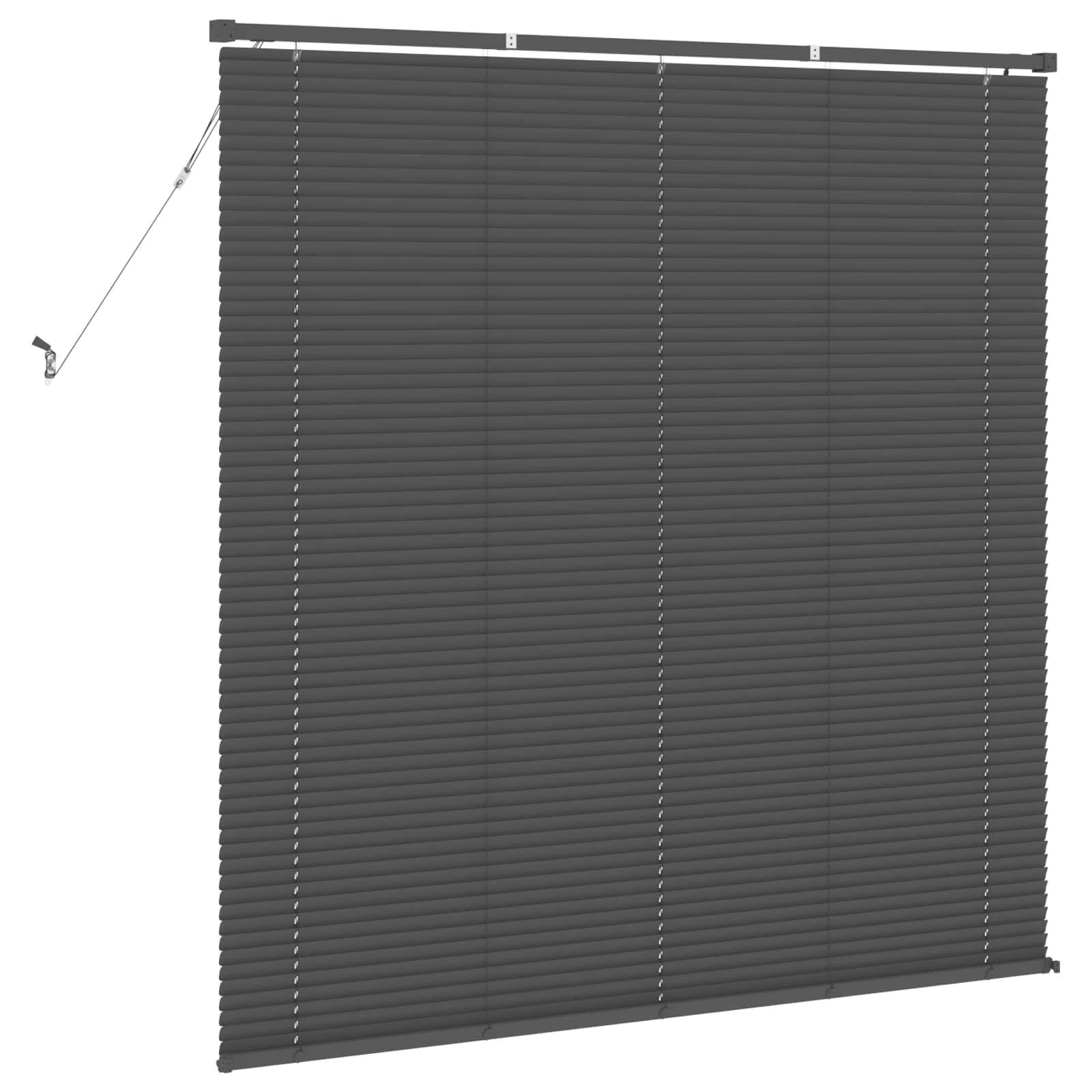 Jalousie Silber Grau 150 x 160 cm 25 mm PVC