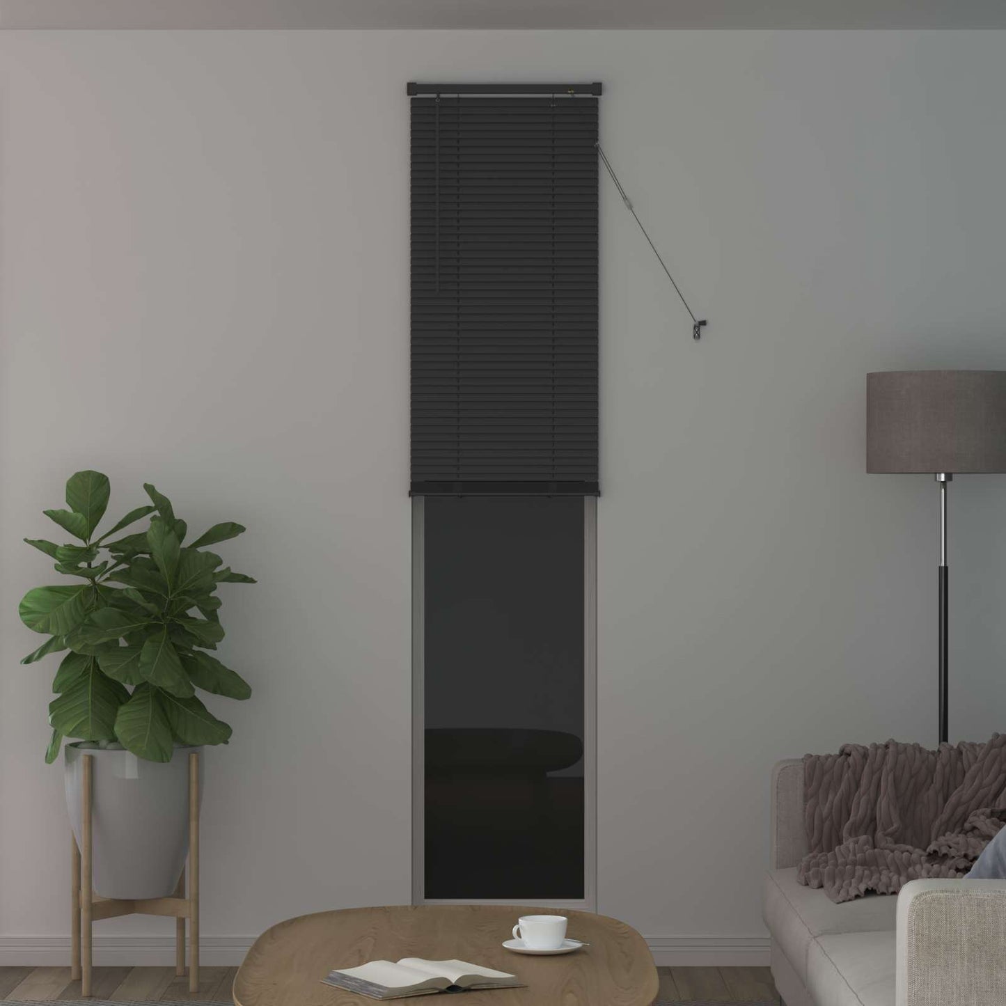 Venezianische Jalousie Silber Grau 213 x 50 cm 25 mm PVC