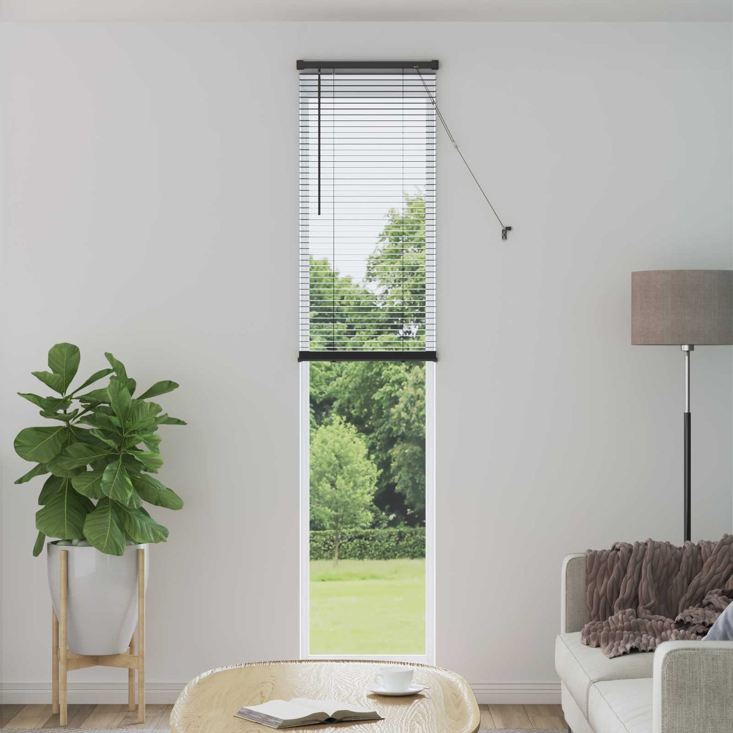 Venezianische Jalousie Silber Grau 213 x 60 cm 25 mm PVC