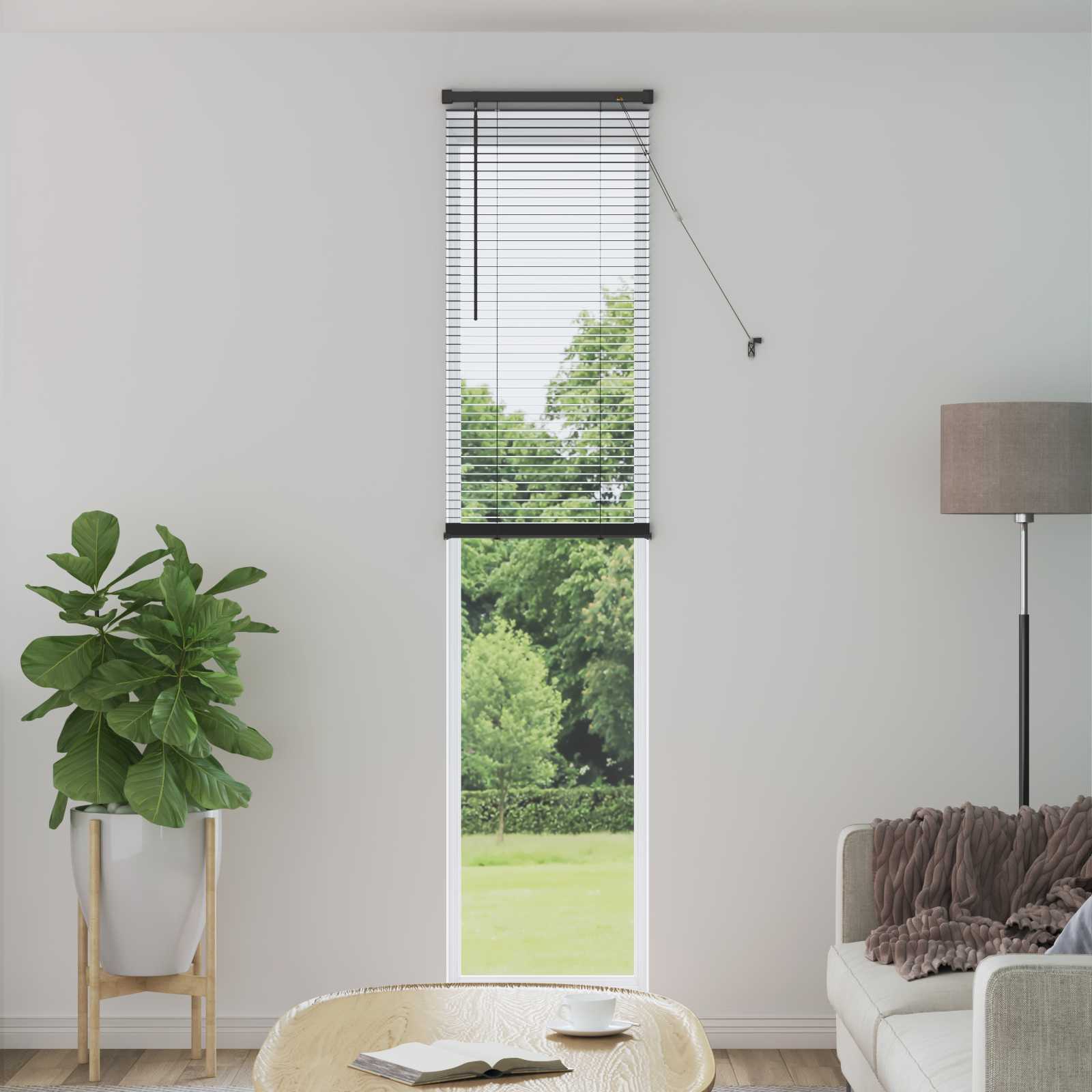 Venezianische Jalousie Silber Grau 213 x 60 cm 25 mm PVC
