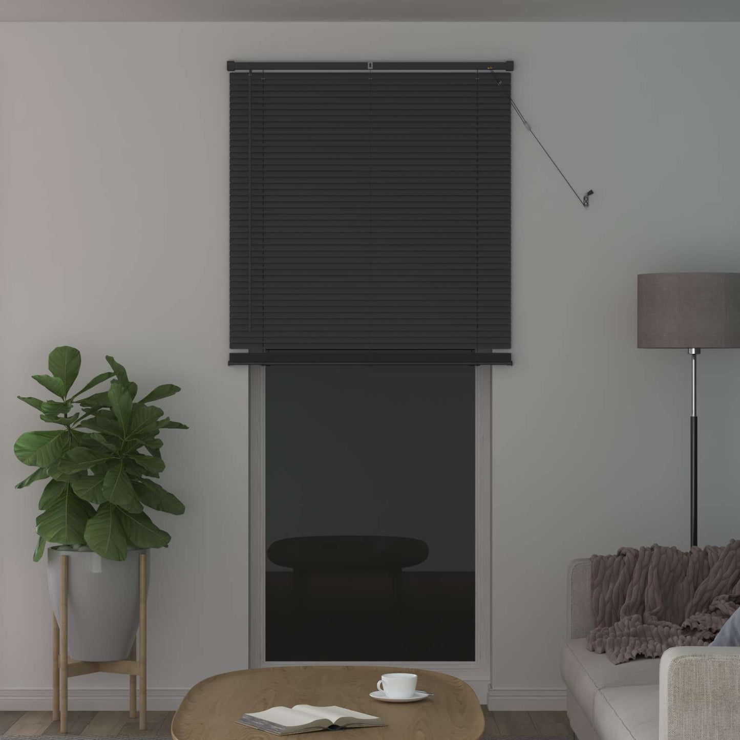 Venezianische Jalousie Silber Grau 213 x 80 cm 25 mm PVC
