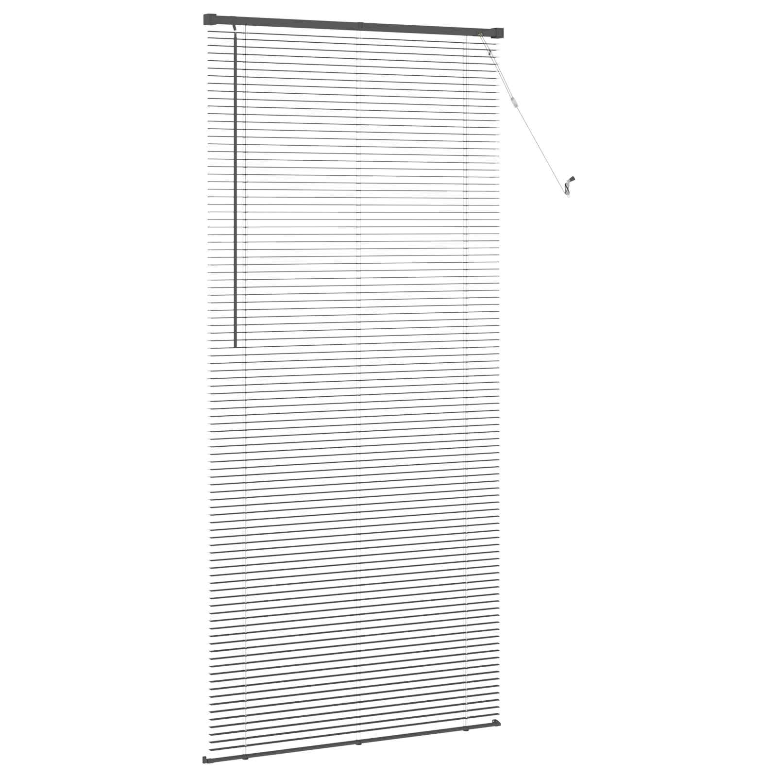 Venezianische Jalousie Silber Grau 213 x 100 cm 25 mm PVC