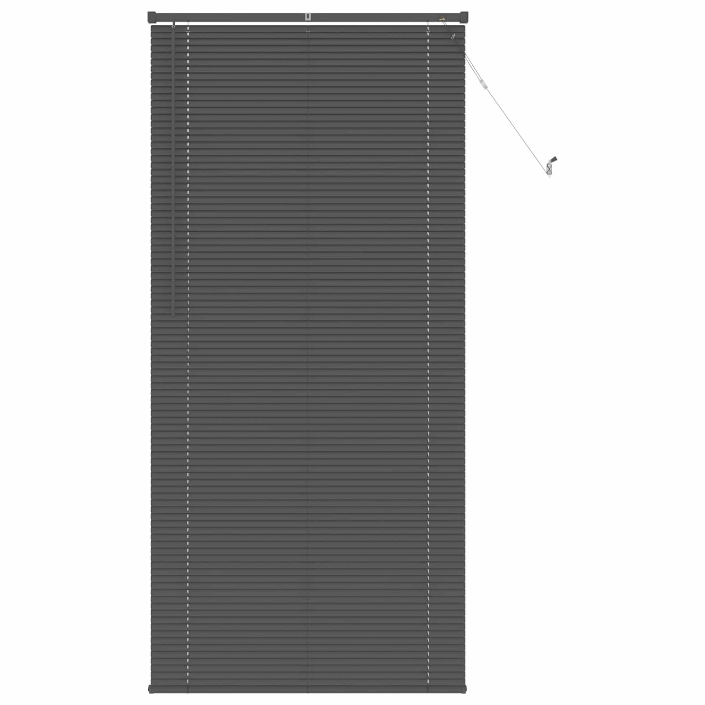Venezianische Jalousie Silber Grau 213 x 100 cm 25 mm PVC