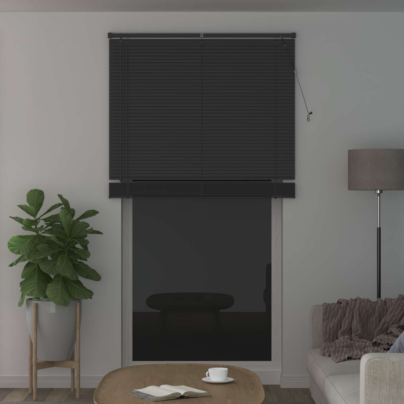 Venezianische Jalousie Silber Grau 213 x 110 cm 25 mm PVC