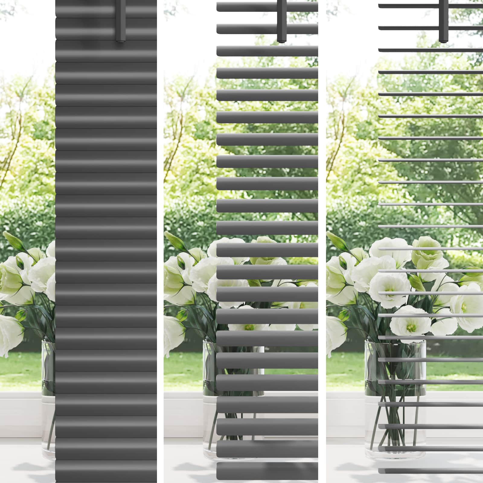 Venezianische Jalousie Silber Grau 213 x 110 cm 25 mm PVC