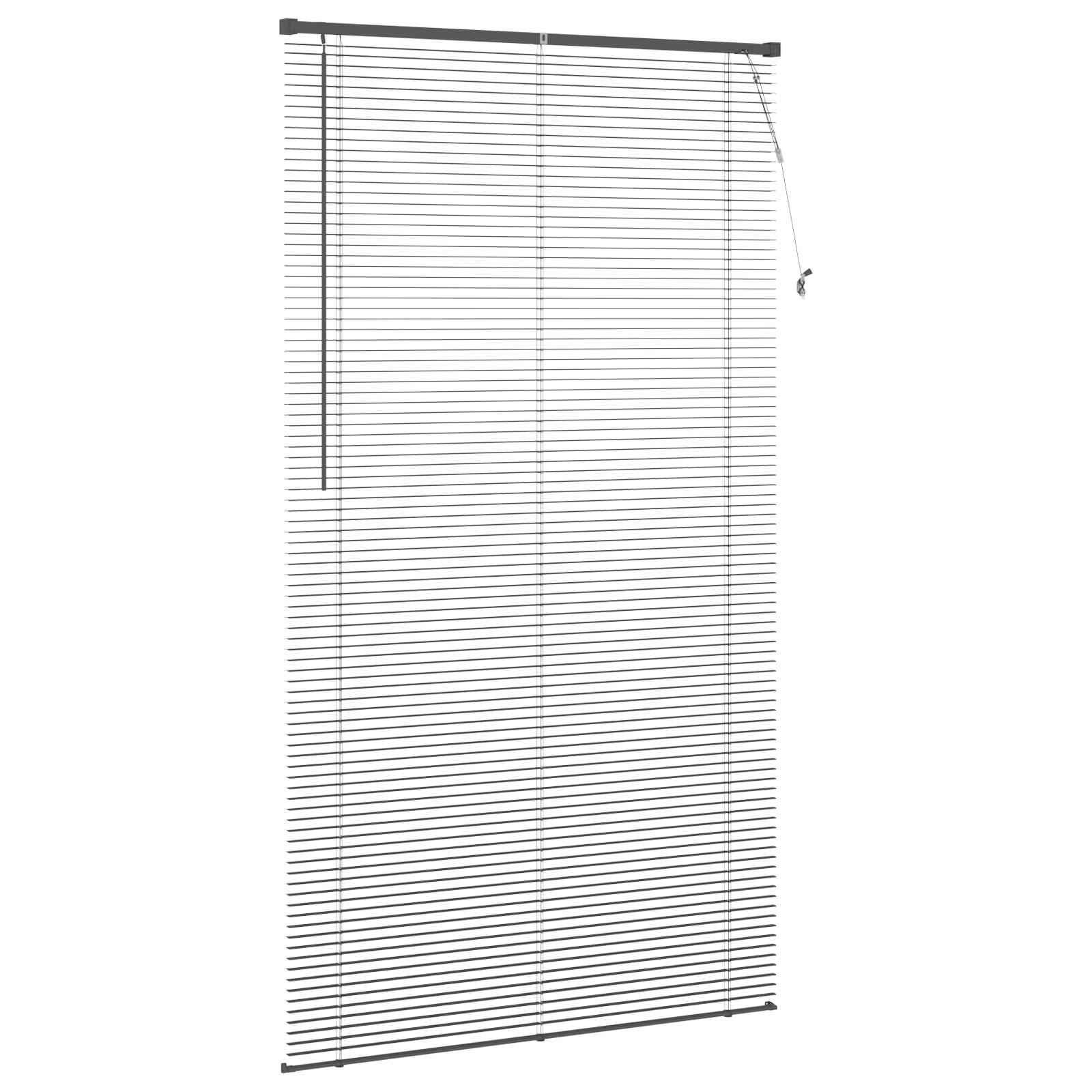 Venezianische Jalousie Silber Grau 213 x 110 cm 25 mm PVC