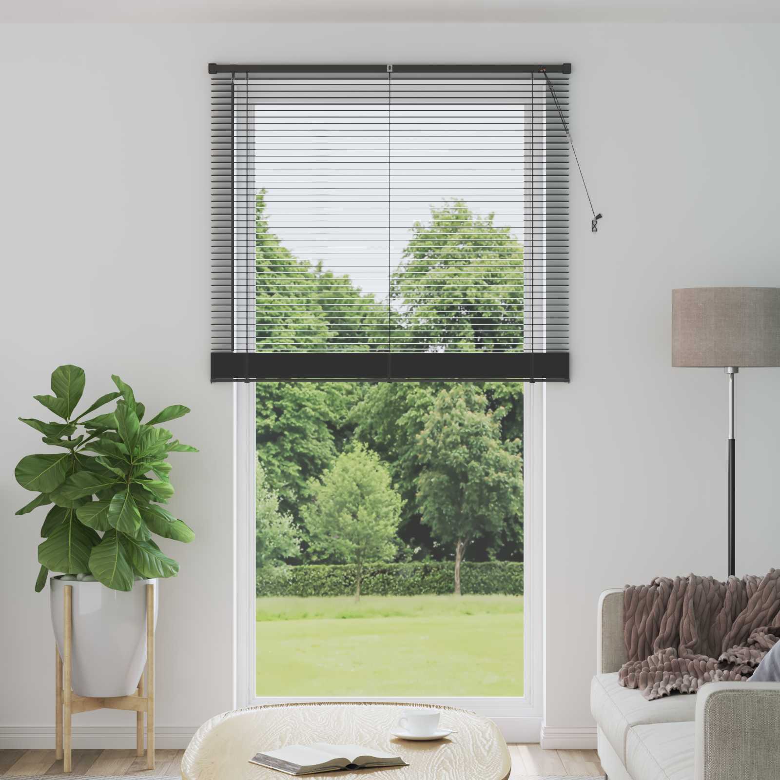 Venezianische Jalousie Silber Grau 213 x 120 cm 25 mm PVC
