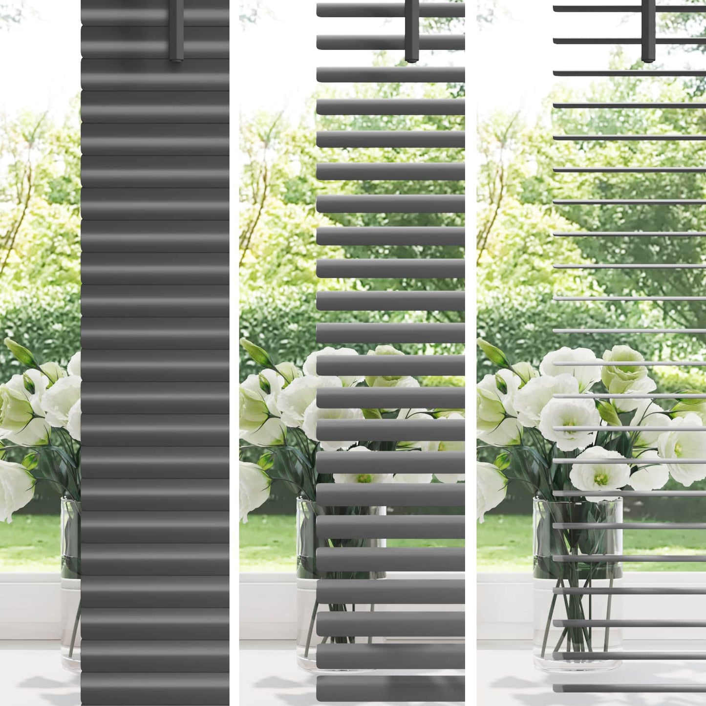 Venezianische Jalousie Silber Grau 213 x 120 cm 25 mm PVC
