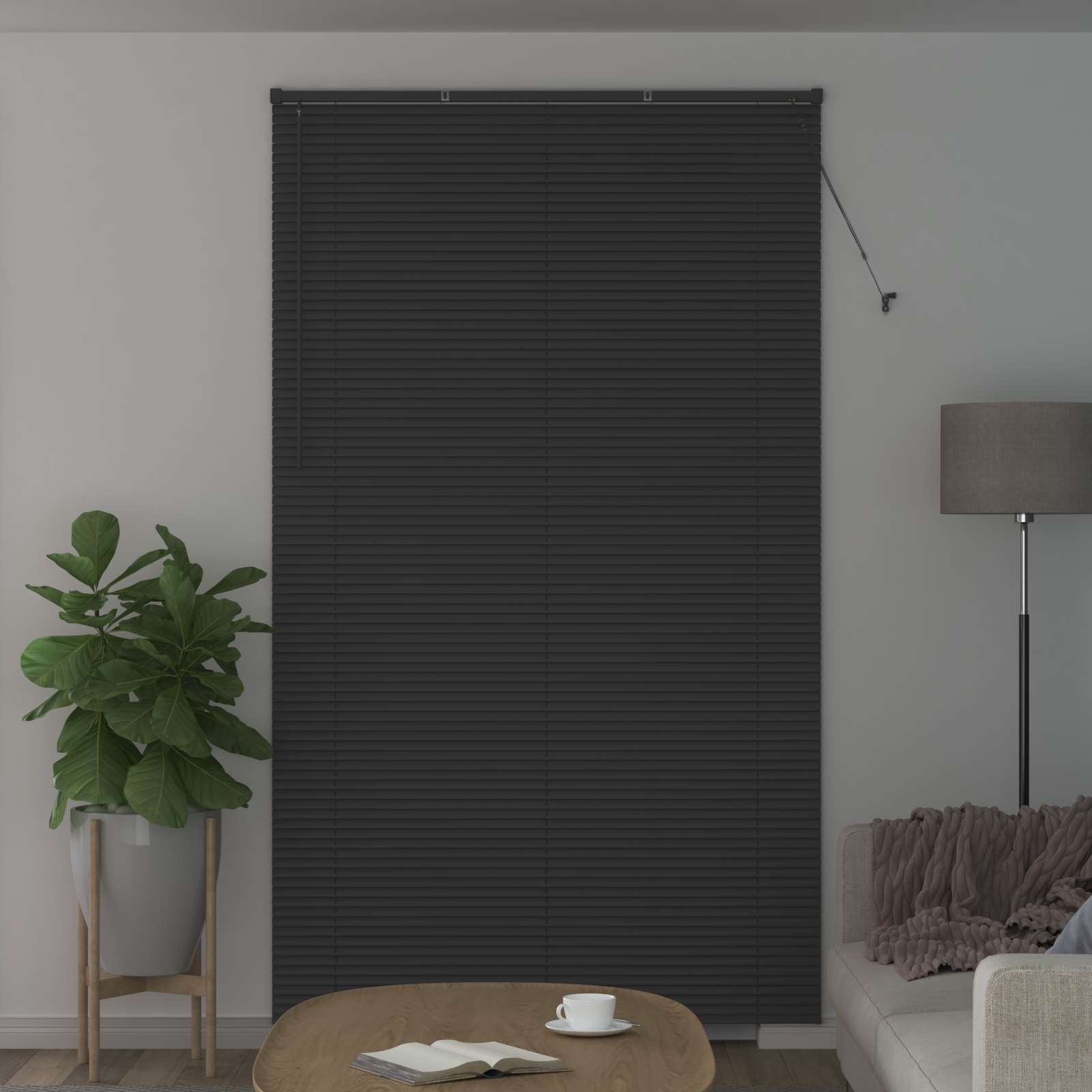 Venezianische Jalousie Silber Grau 213 x 130 cm 25 mm PVC