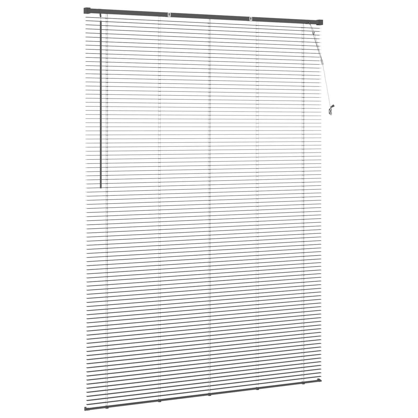 Venezianische Jalousie Silber Grau 213 x 140 cm 25 mm PVC