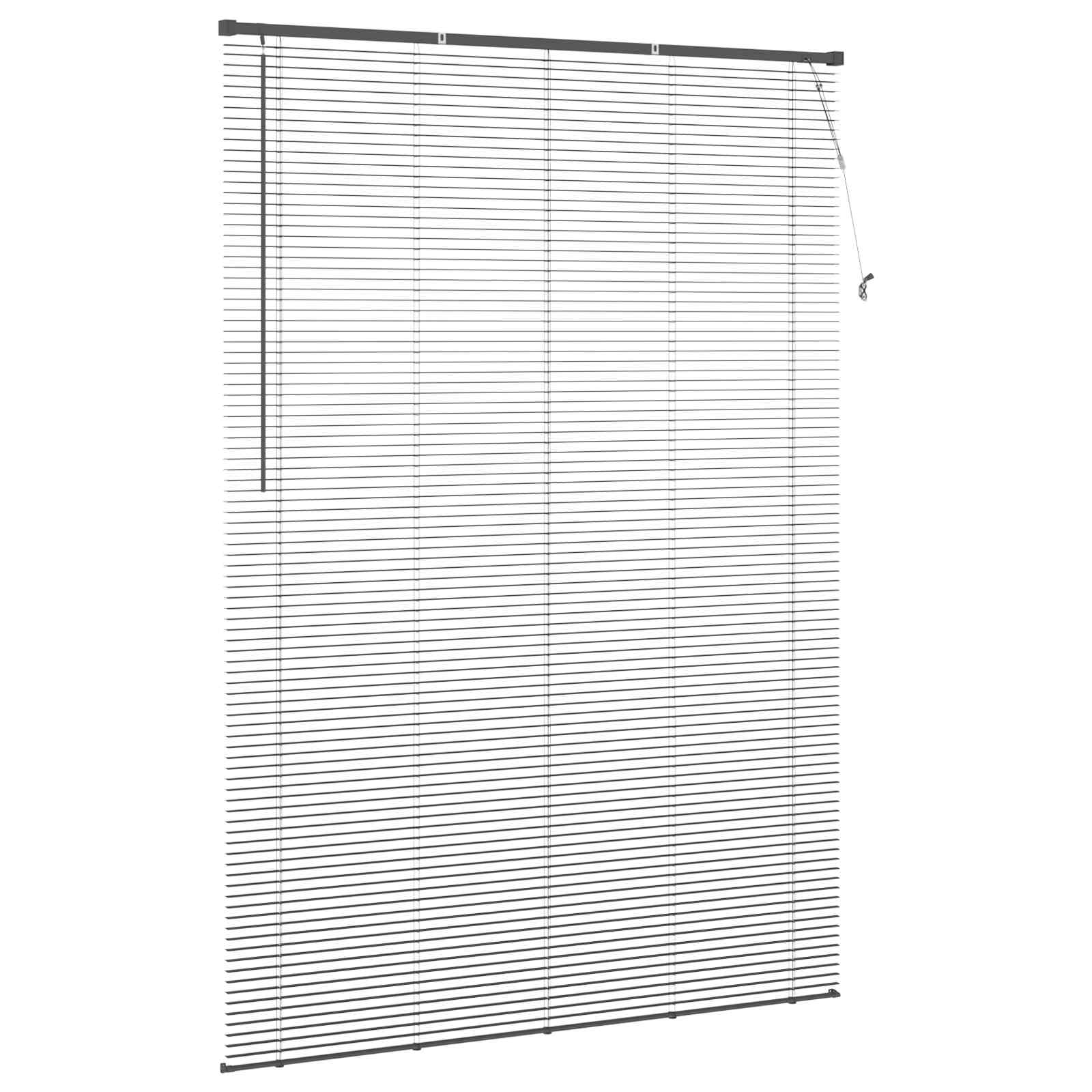 Venezianische Jalousie Silber Grau 213 x 150 cm 25 mm PVC