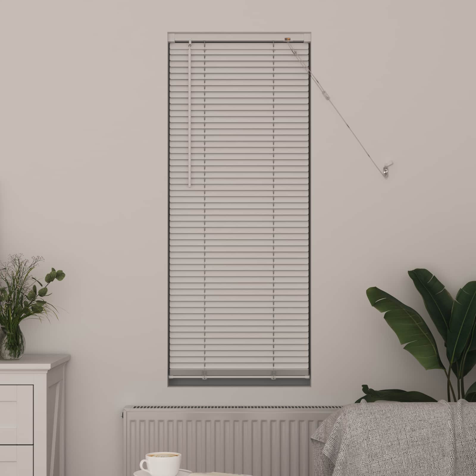 Jalousie Weiß 150 x 50 cm 25 mm PVC