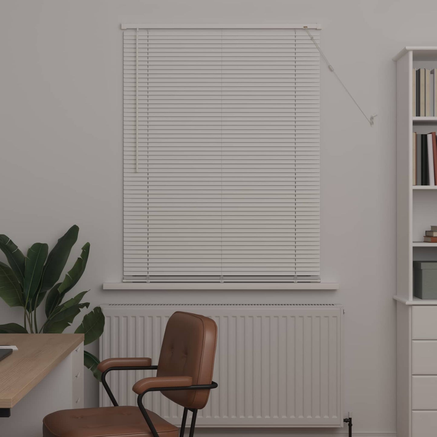 Venezianische Jalousie Weiß 150 x 90 cm 25 mm PVC