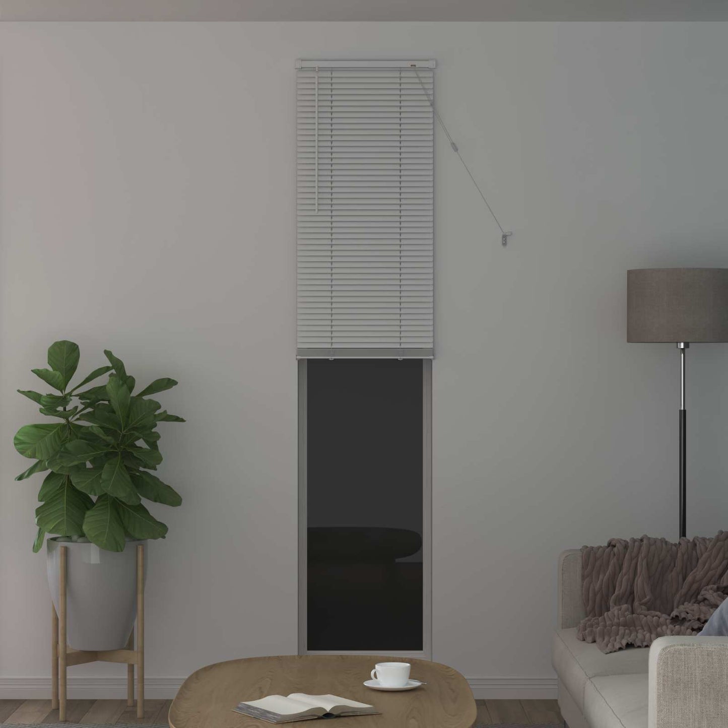 Jalousie Weiß 213 x 60 cm 25 mm PVC
