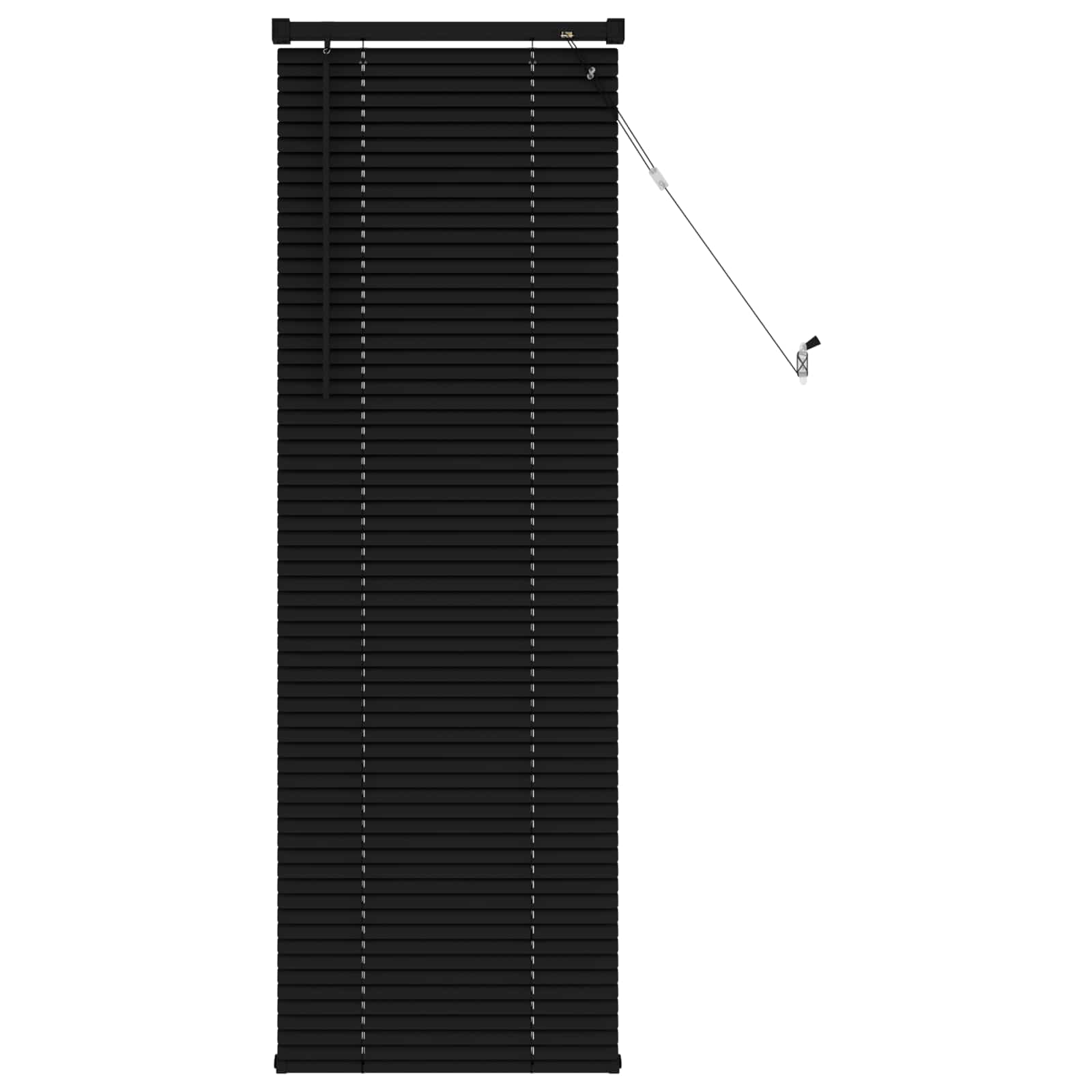 Venezianische Jalousie Schwarz 150 x 40 cm 25 mm PVC