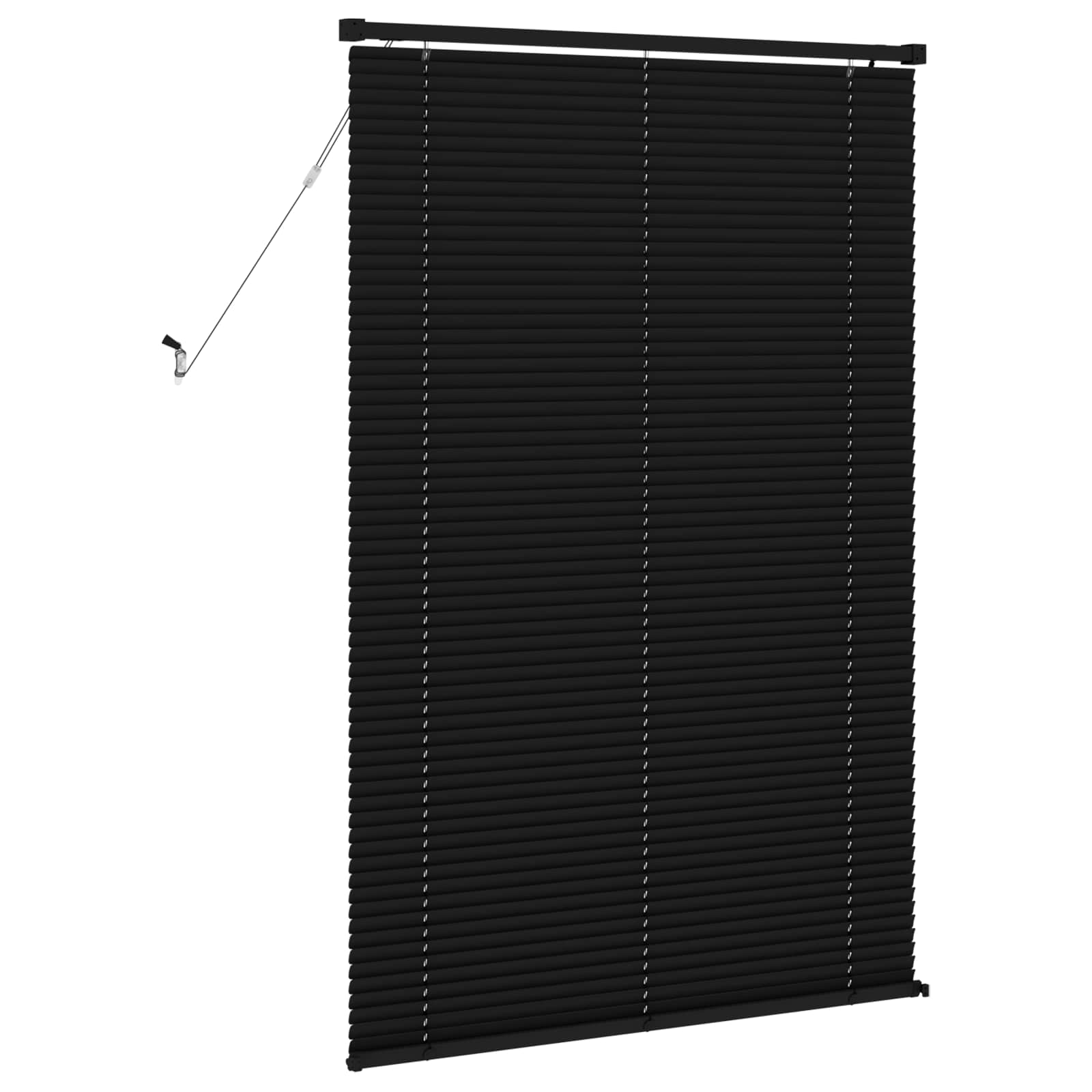 Venezianische Jalousie Schwarz 150 x 70 cm 25 mm PVC