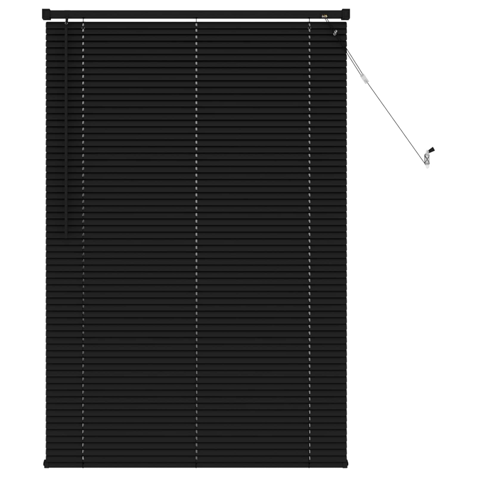 Venezianische Jalousie Schwarz 150 x 70 cm 25 mm PVC