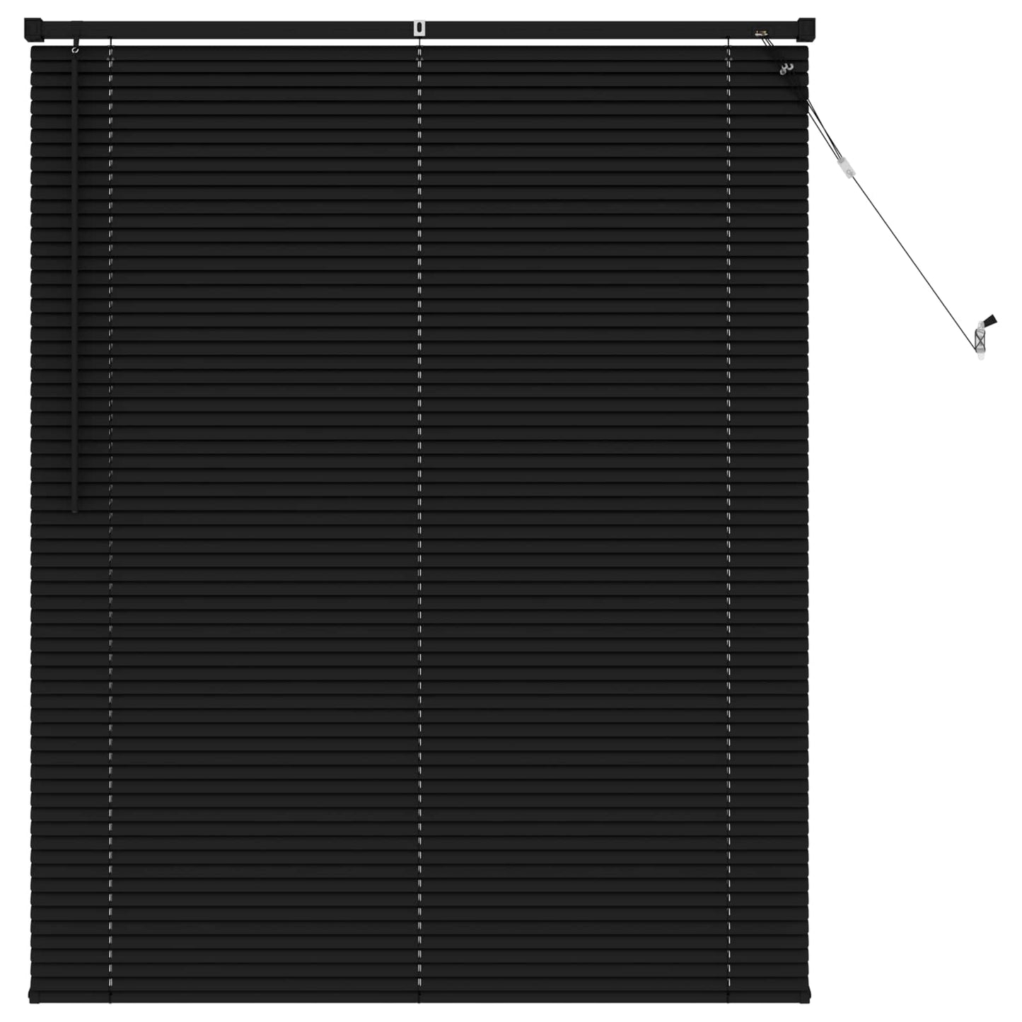 Jalousie Schwarz 150 x 120 cm 25 mm PVC