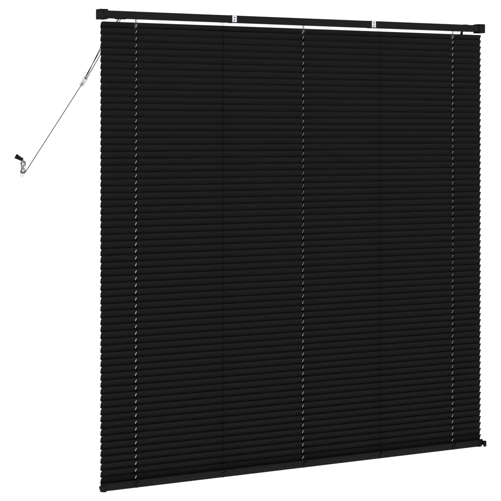 Venezianische Jalousie Schwarz 150 x 130 cm 25 mm PVC
