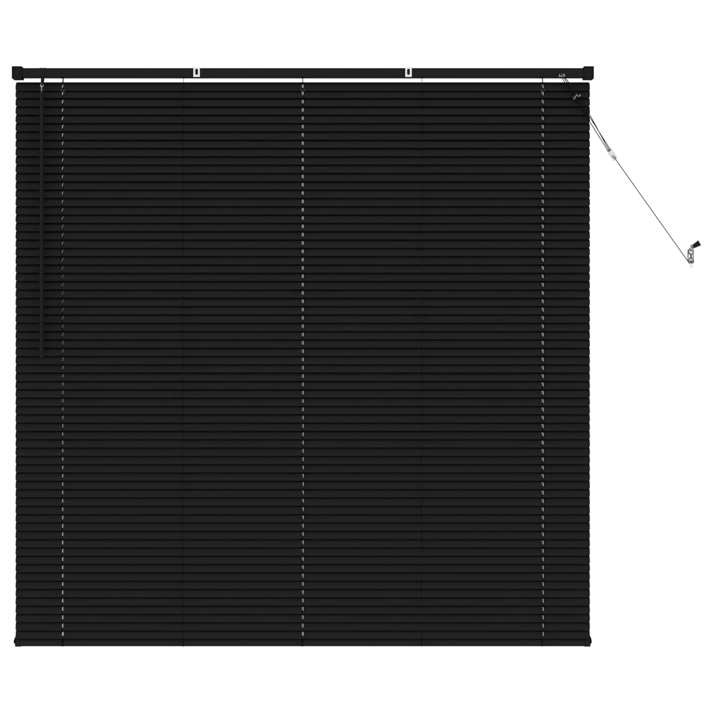 Venezianische Jalousie Schwarz 150 x 130 cm 25 mm PVC