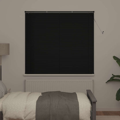 Venezianische Jalousie Schwarz 150 x 150 cm 25 mm PVC