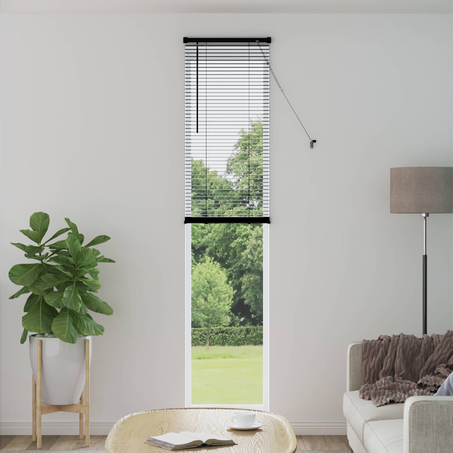 Venezianische Jalousie Schwarz 213 x 40 cm 25 mm PVC
