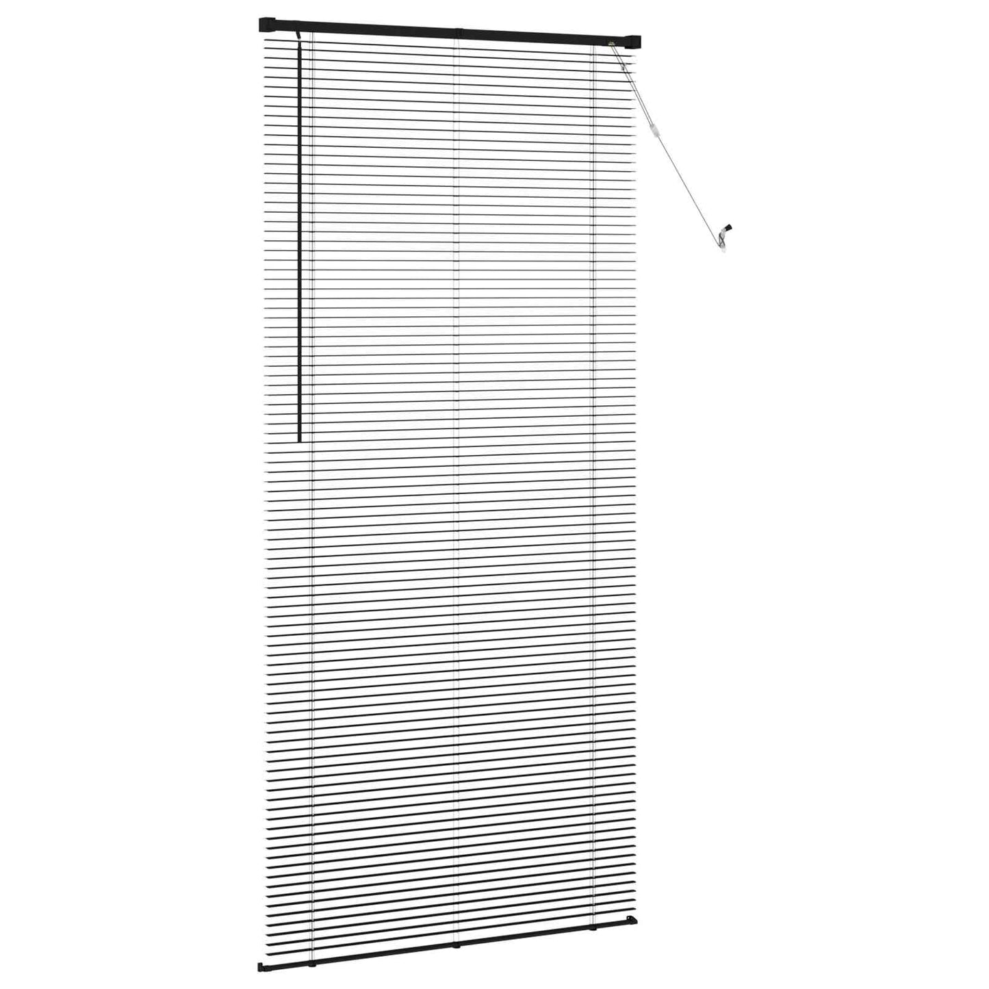Venezianische Jalousie Schwarz 213 x 70 cm 25 mm PVC