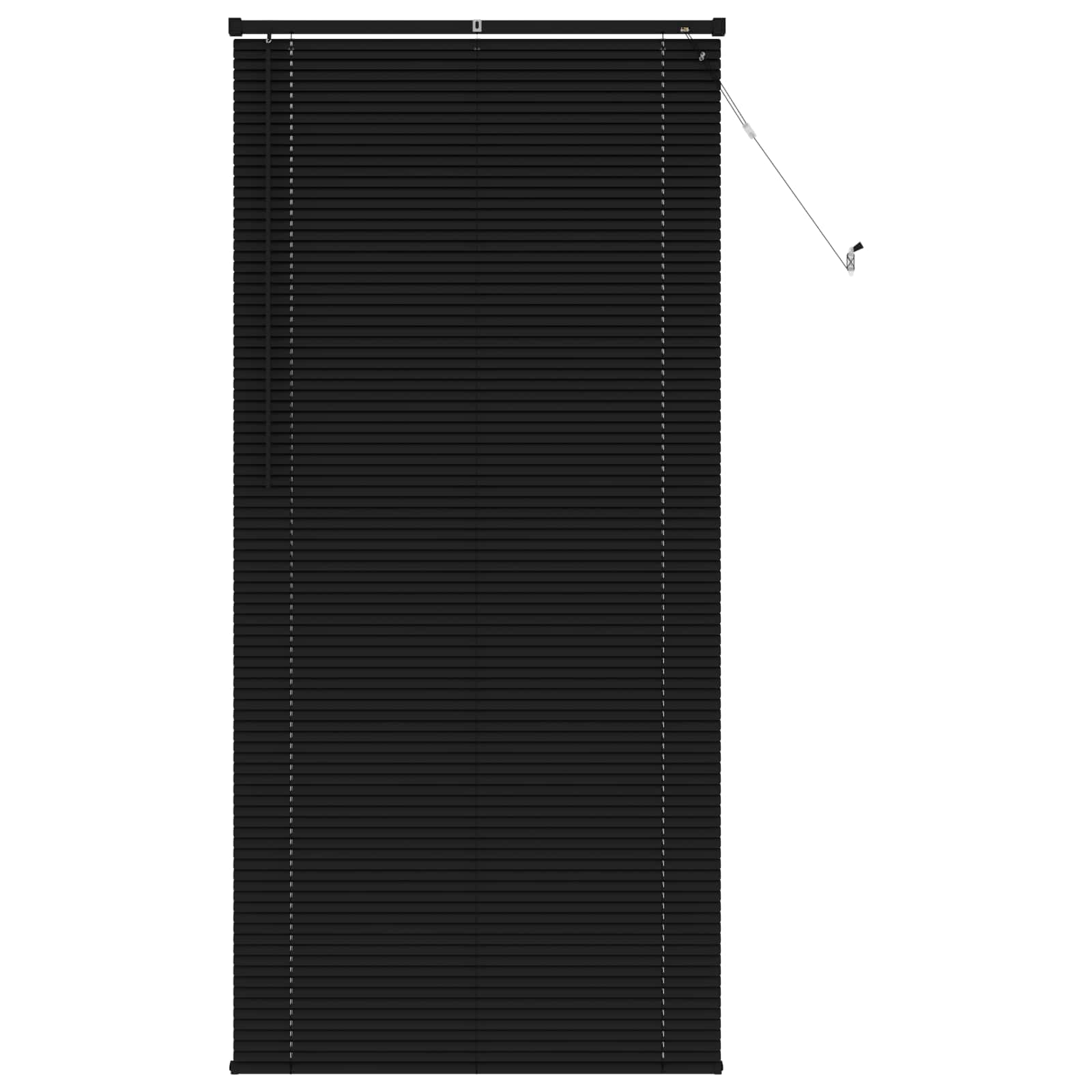 Venezianische Jalousie Schwarz 213 x 70 cm 25 mm PVC