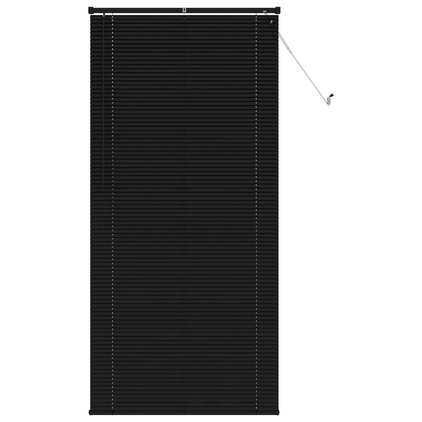Venezianische Jalousie Schwarz 213 x 100 cm 25 mm PVC