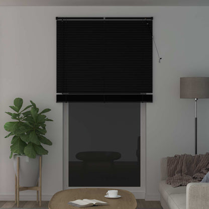 Venezianische Jalousie Schwarz 213 x 110 cm 25 mm PVC