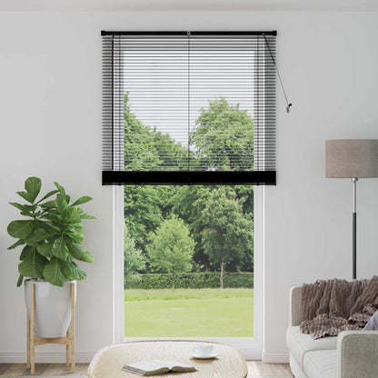 Venezianische Jalousie Schwarz 213 x 120 cm 25 mm PVC