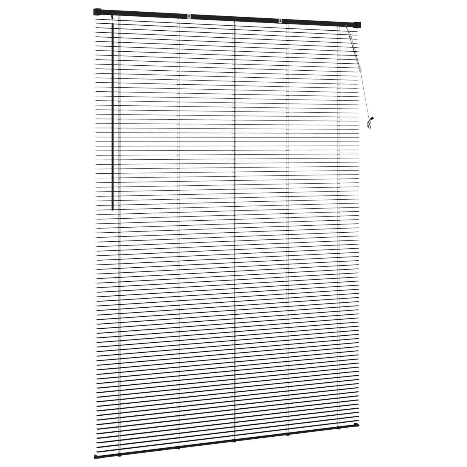 Venezianische Jalousie Schwarz 213 x 150 cm 25 mm PVC
