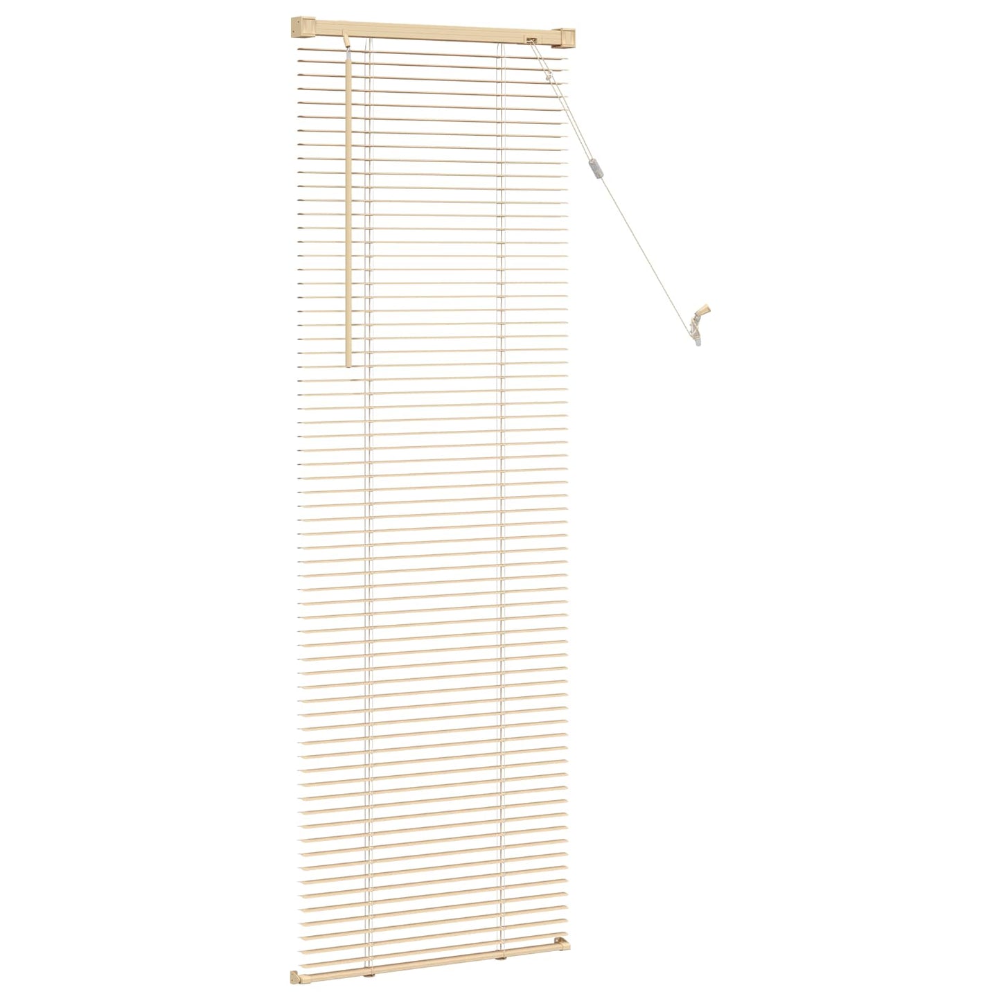 Jalousie Hellbraun mit Muster 150 x 50 cm 25 mm PVC