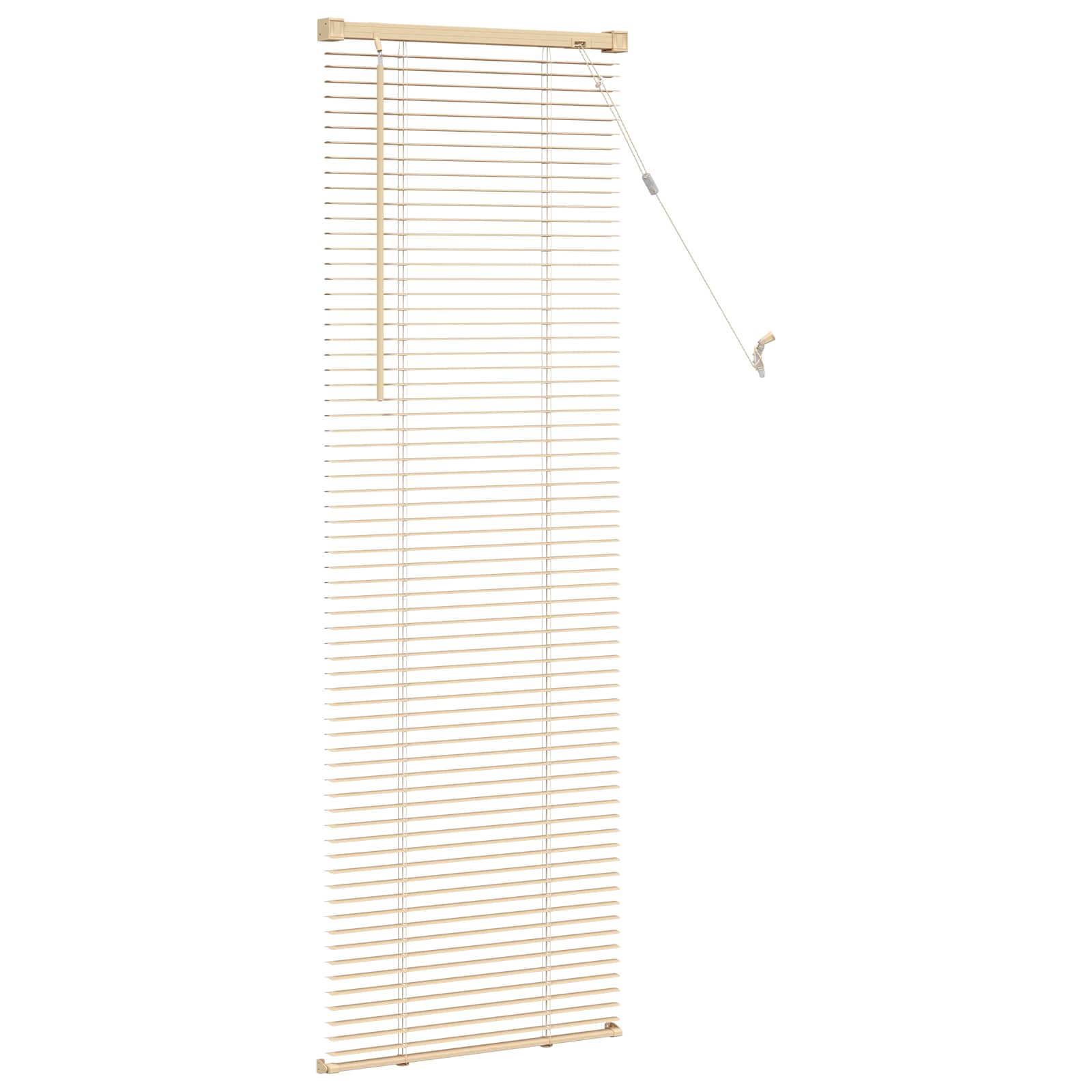 Jalousie Hellbraun mit Muster 150 x 50 cm 25 mm PVC