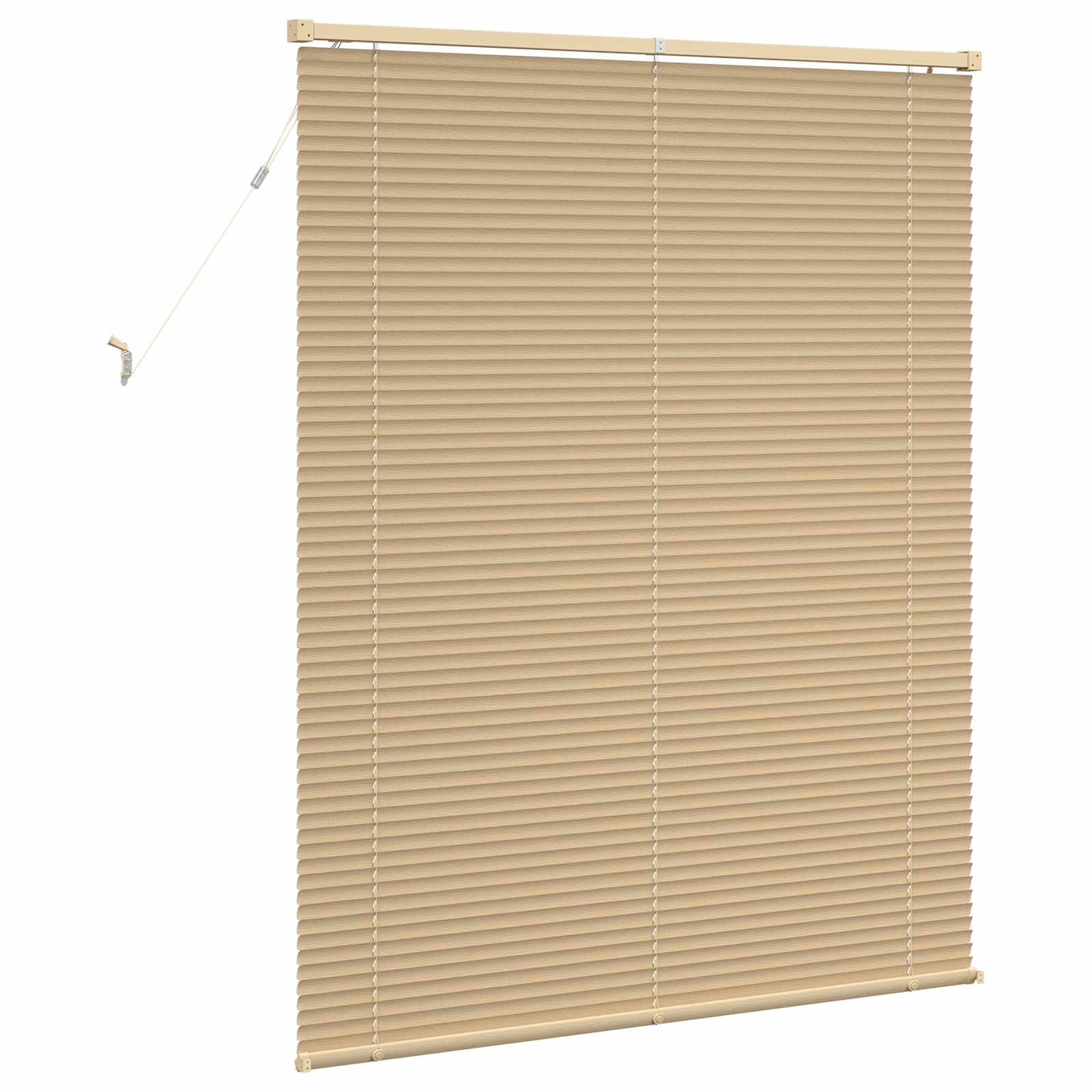 Venezianische Jalousie Hellbraun mit Muster 150 x 110 cm 25 mm