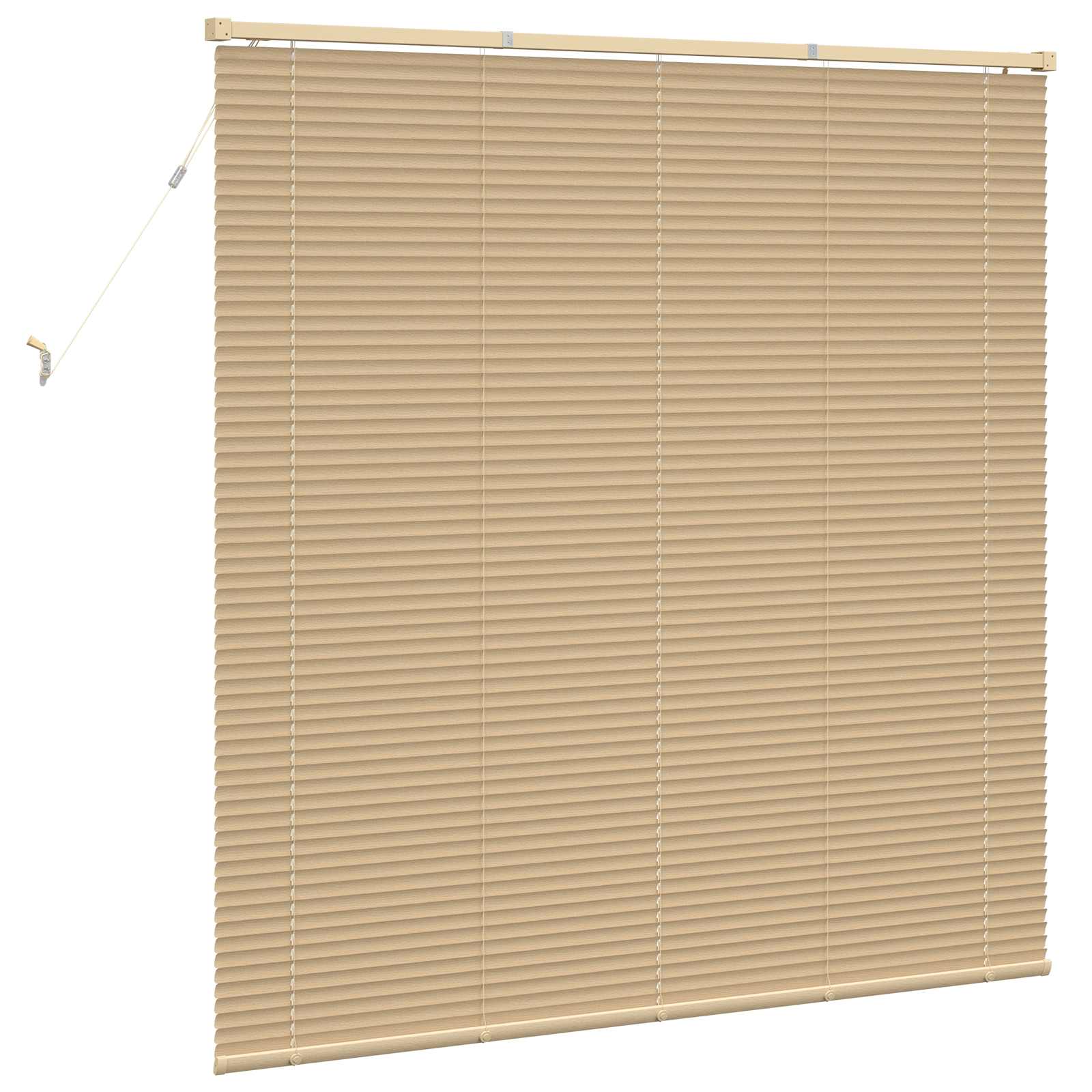 Venezianische Jalousie Hellbraun mit Muster 150 x 130 cm 25 mm