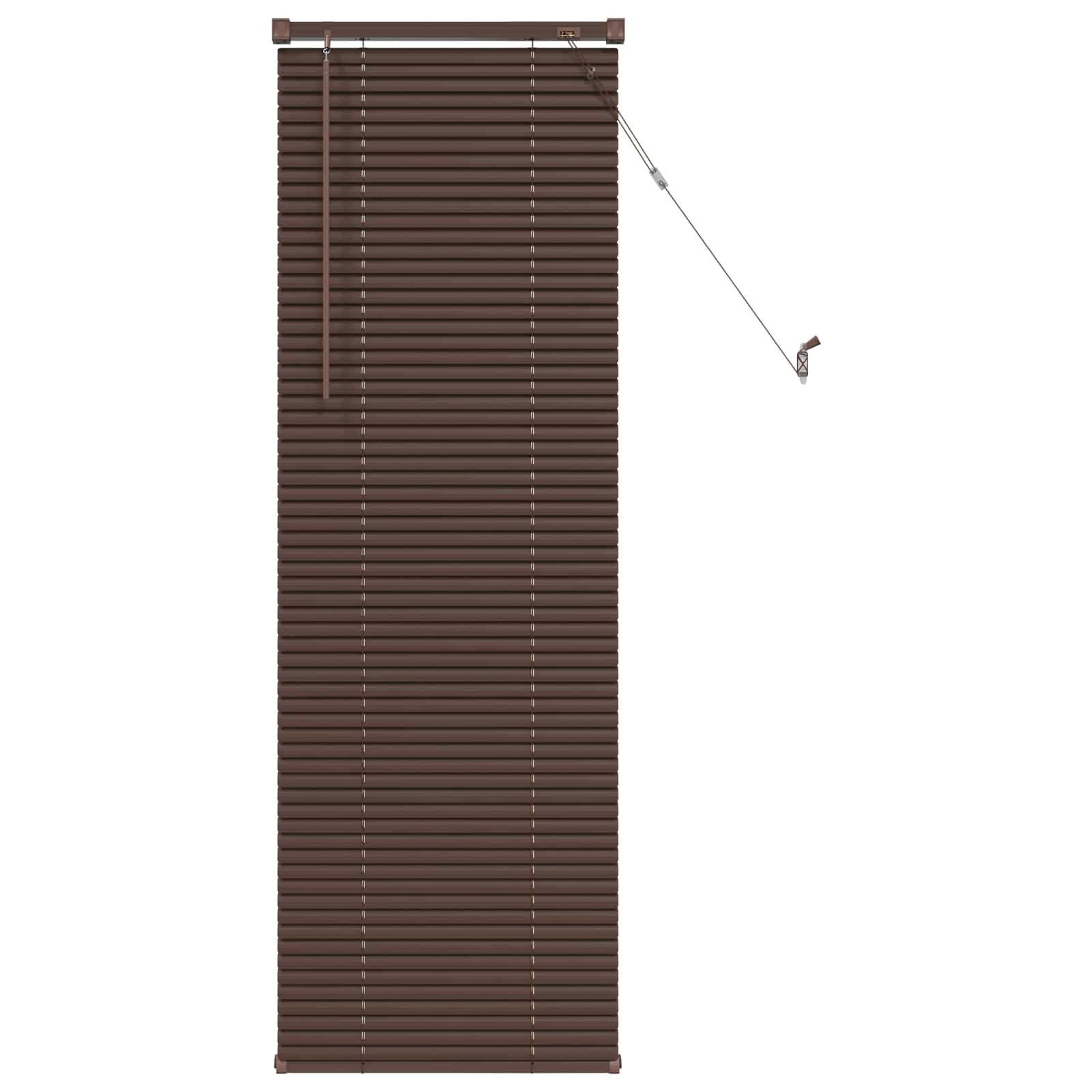 Venezianische Jalousie Dunkelbraun mit Muster 150 x 40 cm 25 mm