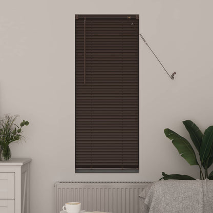 Venezianische Jalousie Dunkelbraun mit Muster 150 x 50 cm 25 mm