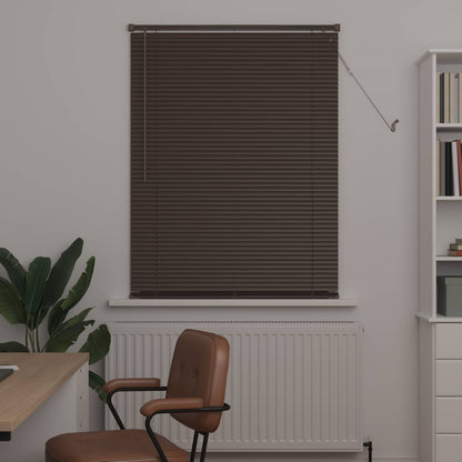 Venezianische Jalousie Dunkelbraun mit Muster 150 x 70 cm 25 mm