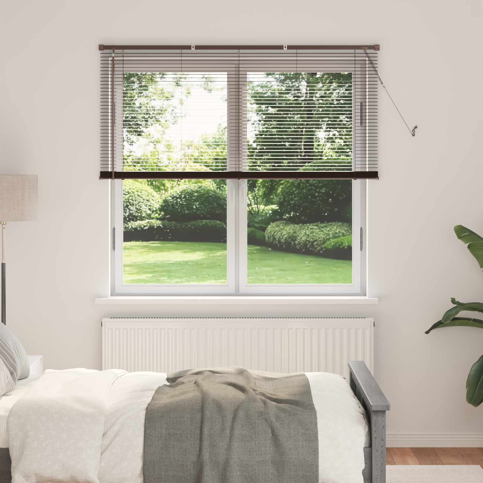 Jalousie Dunkelbraun 160 x 150 cm 25 mm PVC
