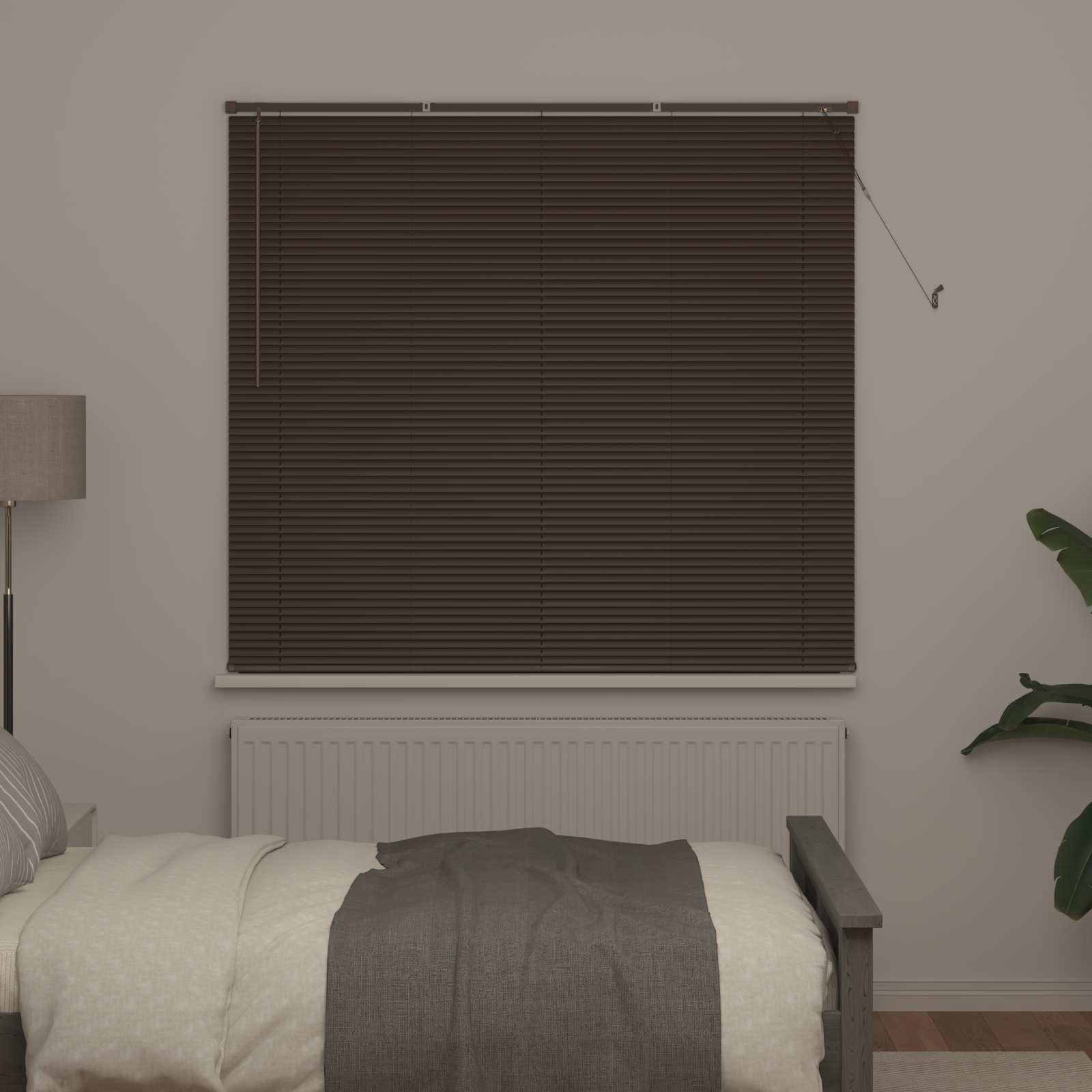 Jalousie Dunkelbraun 160 x 150 cm 25 mm PVC