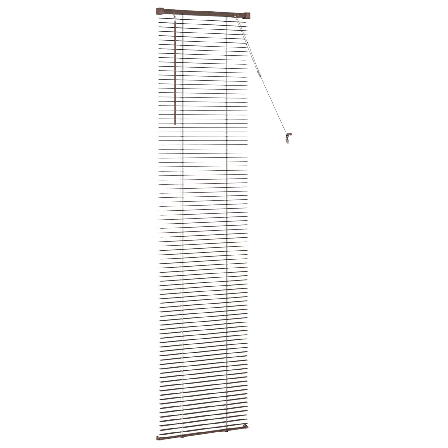 Venezianische Jalousie Dunkelbraun mit Muster 213 x 40 cm 25 mm