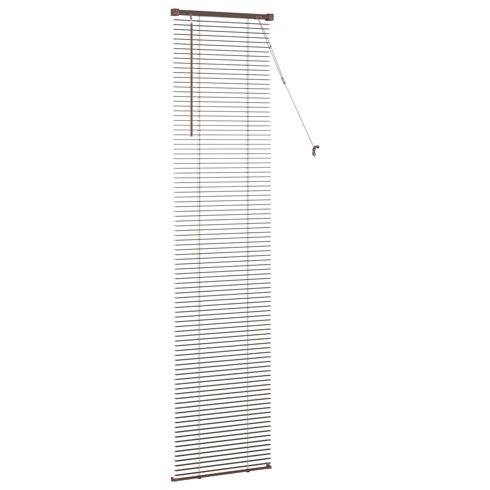 Venezianische Jalousie Dunkelbraun mit Muster 213 x 40 cm 25 mm