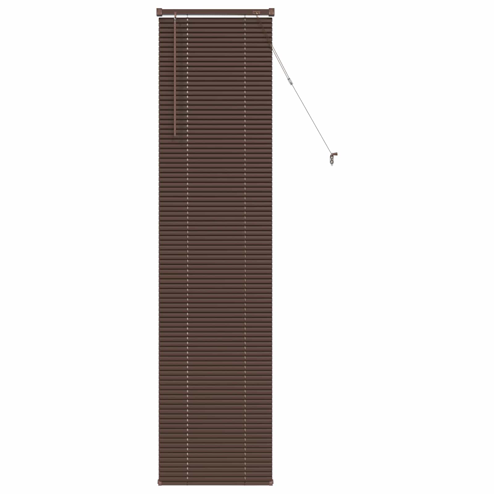 Venezianische Jalousie Dunkelbraun mit Muster 213 x 40 cm 25 mm