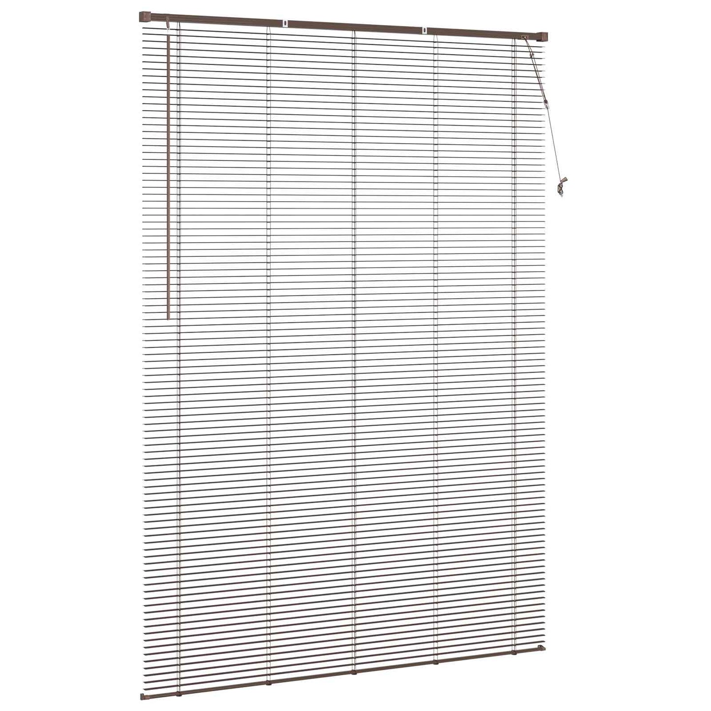 Venezianische Jalousie Dunkelbraun mit Muster 213 x 130 cm PVC