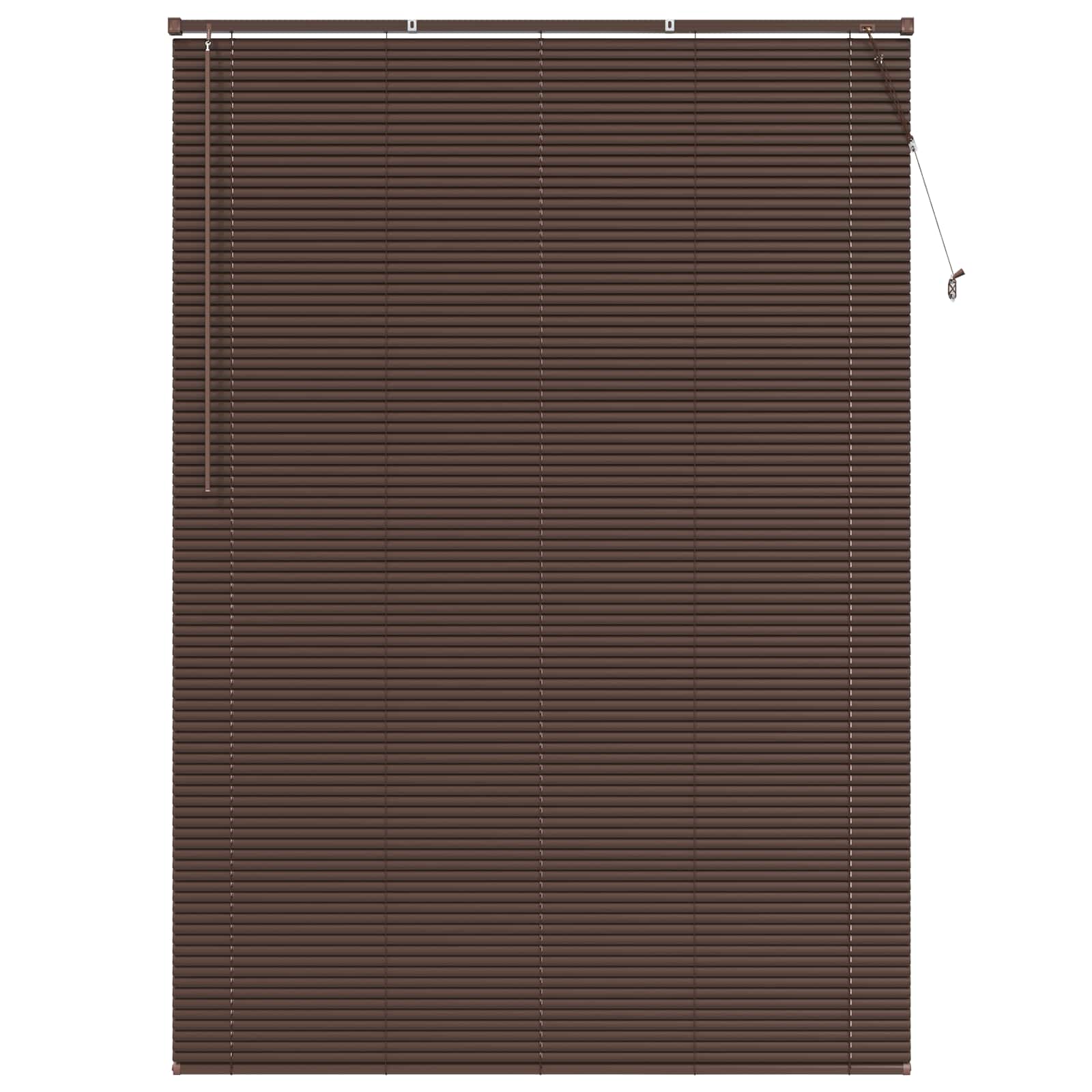 Venezianische Jalousie Dunkelbraun mit Muster 213 x 140 cm PVC