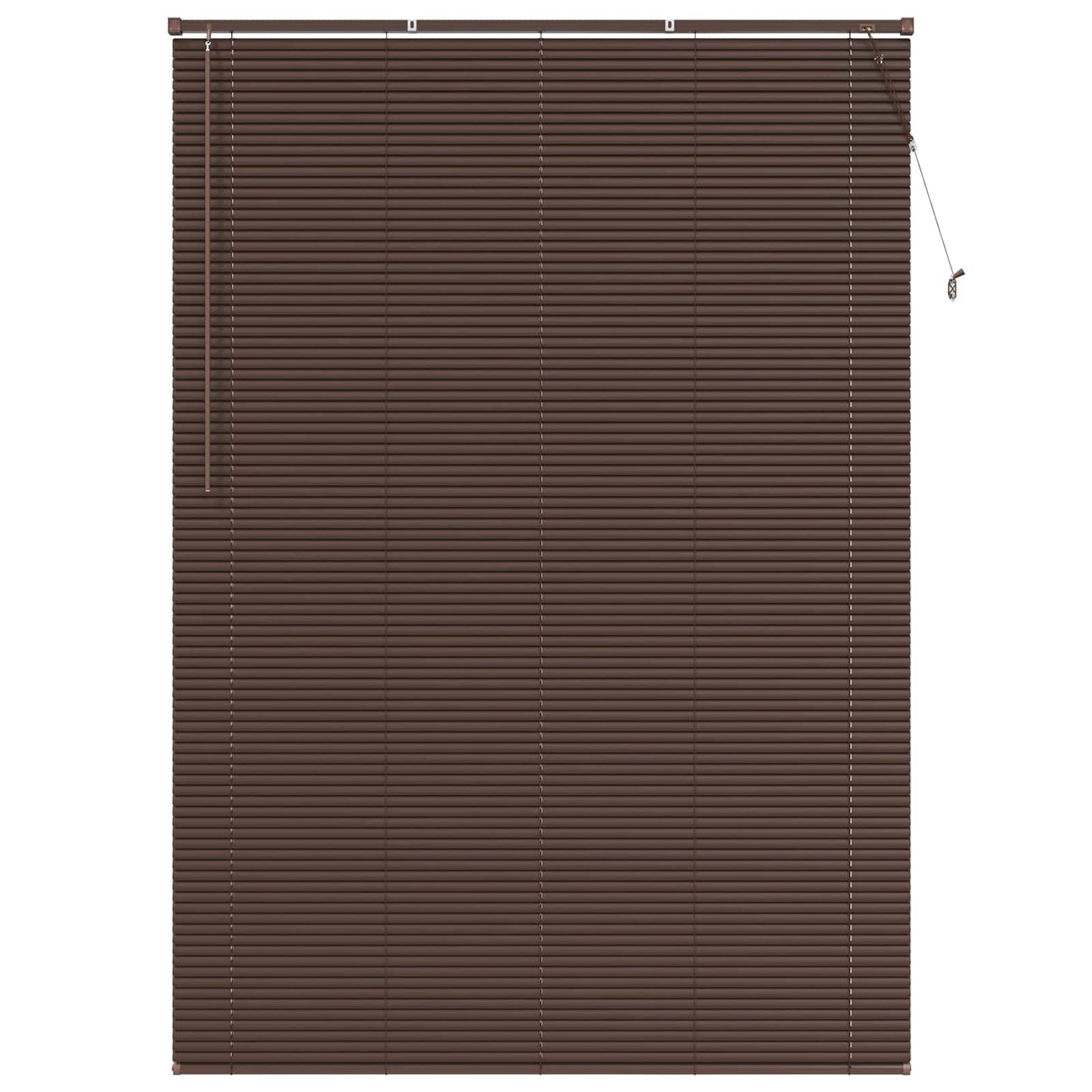 Venezianische Jalousie Dunkelbraun mit Muster 213 x 150 cm PVC