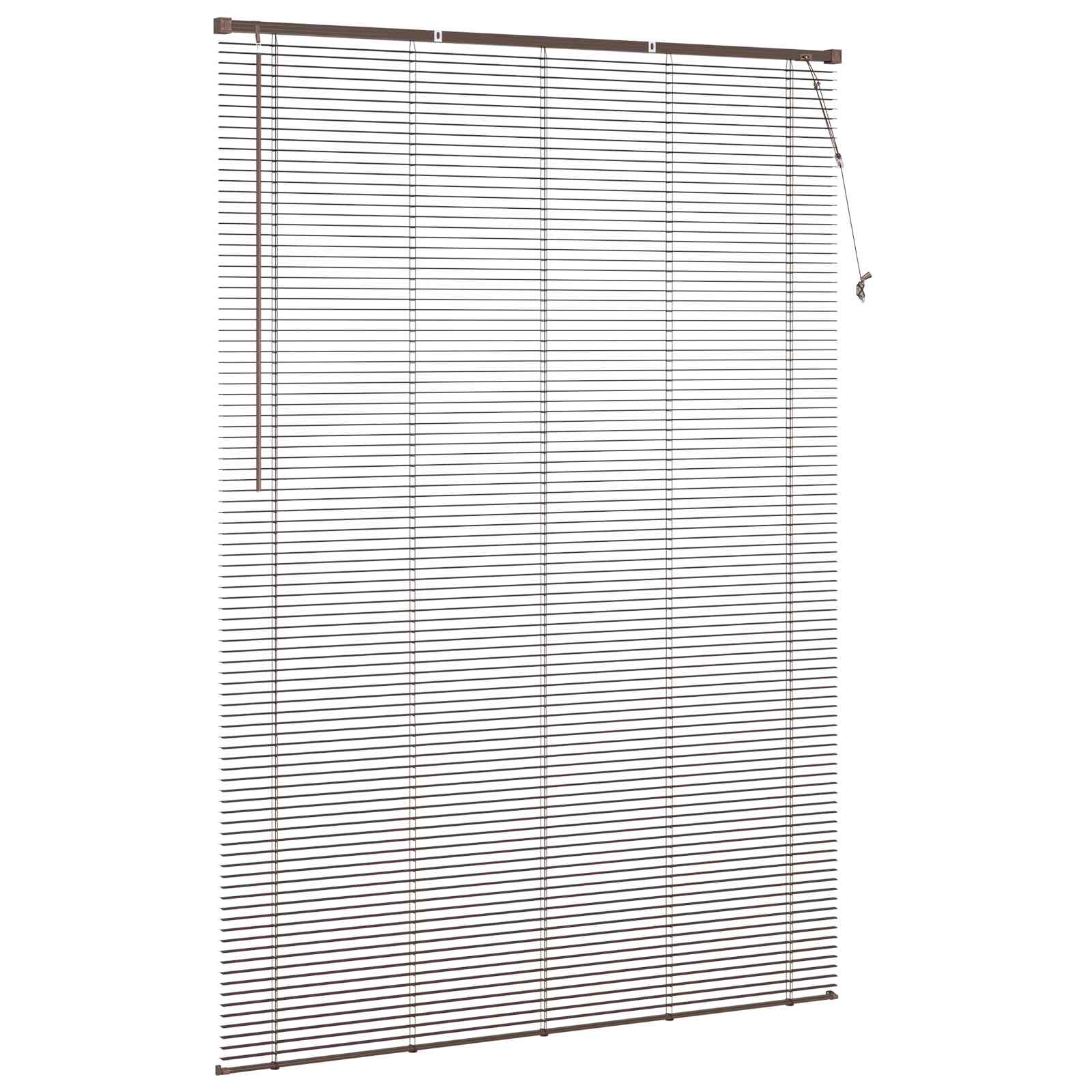 Venezianische Jalousie Dunkelbraun mit Muster 213 x 160 cm PVC